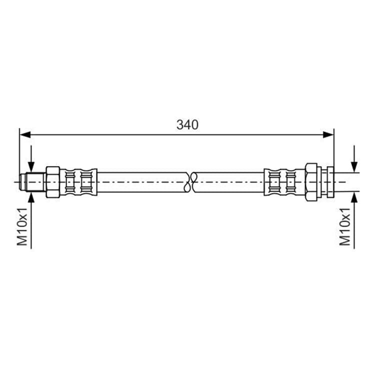 Bosch Bremsschlauch hinten links Alfa Romeo Citroen Fiat Peugeot Renault Smart von BOSCH
