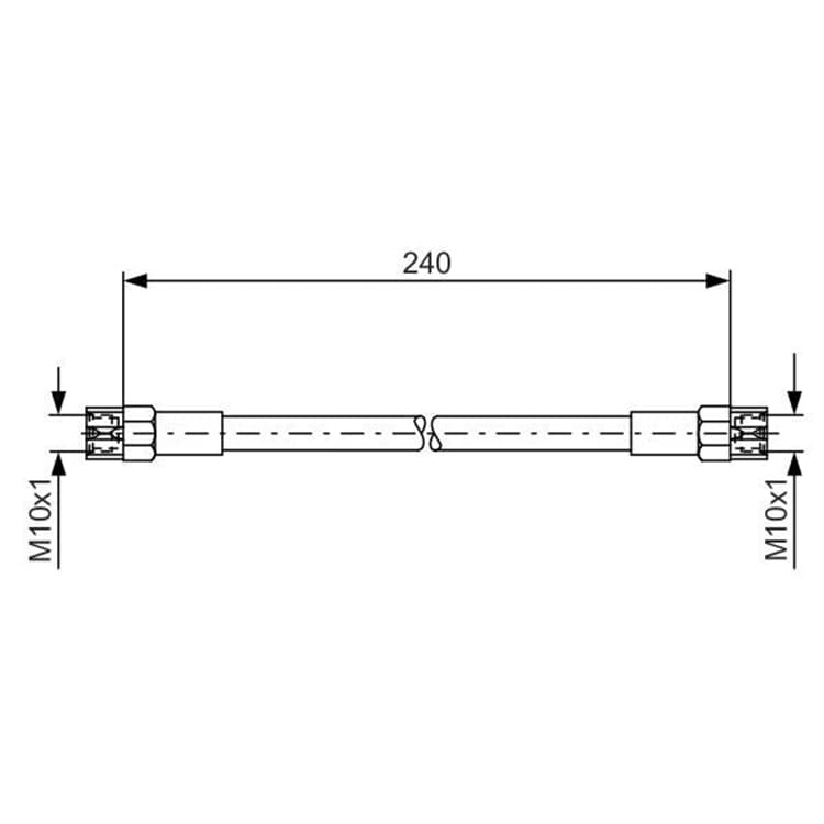 Bosch Bremsschlauch hinten links Audi 100 200 Mercedes Coupe VW Golf Volvo 340-360 von BOSCH