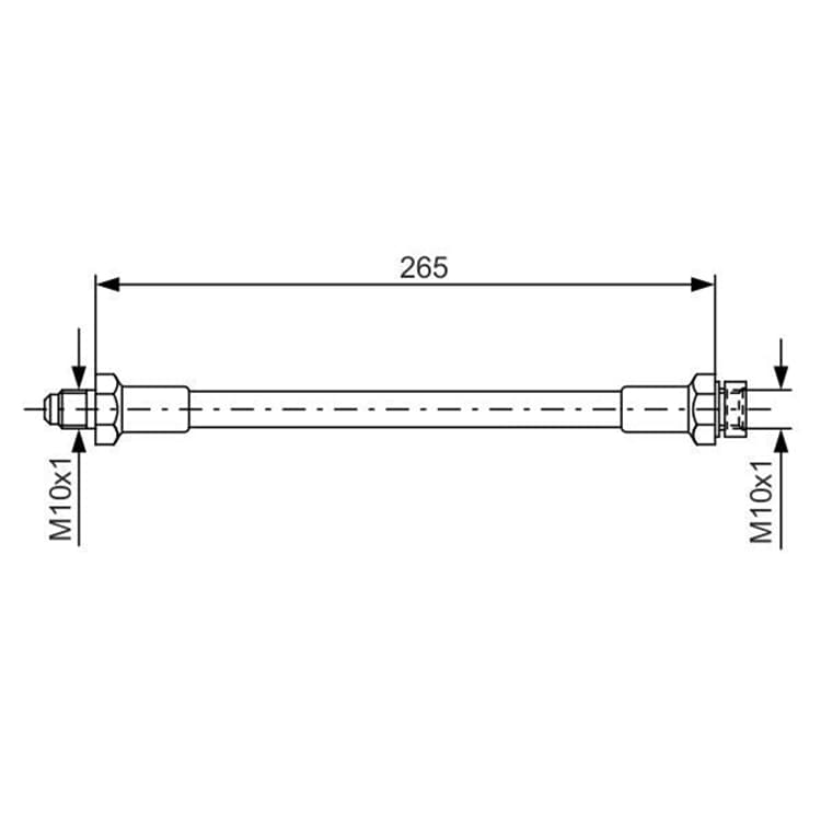 Bosch Bremsschlauch hinten links Citroen Fiat Peugeot Renault von BOSCH