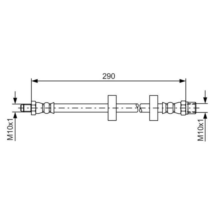 Bosch Bremsschlauch vorne Audi 50 VW Derby Polo 86 86C + Classic Coupe von BOSCH