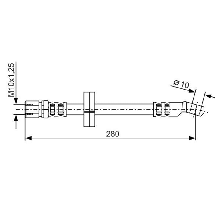 Bosch Bremsschlauch vorne Fiat 128 131 Panda Ritmo Lancia A Seat Marbella von BOSCH