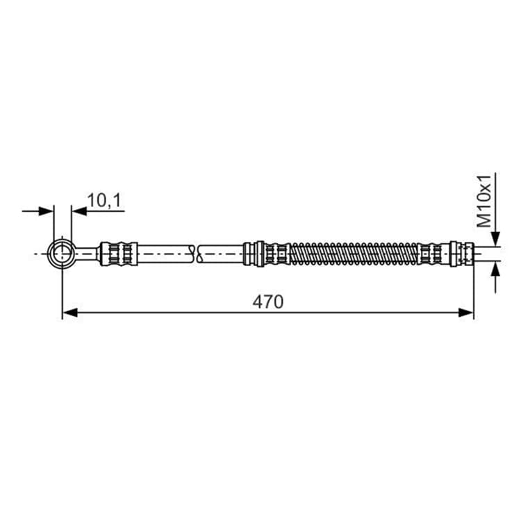 Bosch Bremsschlauch vorne Mitsubishi Carisma Space Volvo S40 V40 von BOSCH