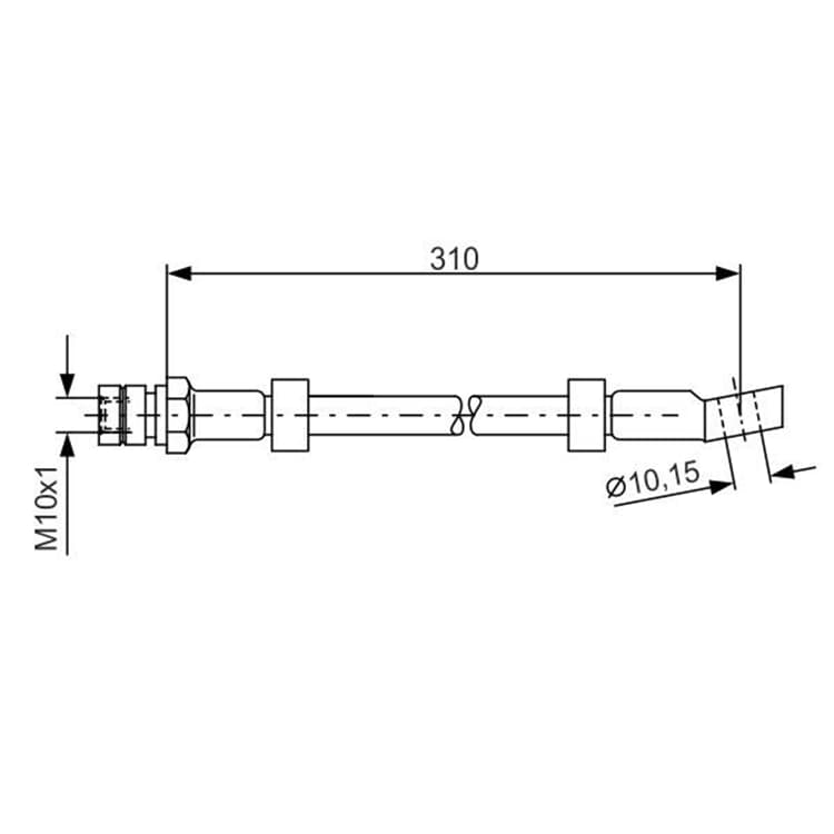 Bosch Bremsschlauch vorne Opel Ascona C Astra F Calibra A Kadett E Saab 900 von BOSCH