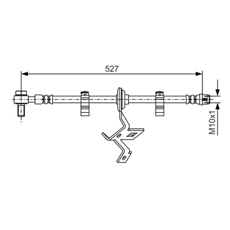 Bosch Bremsschlauch vorne links Mercedes M-Klasse von BOSCH