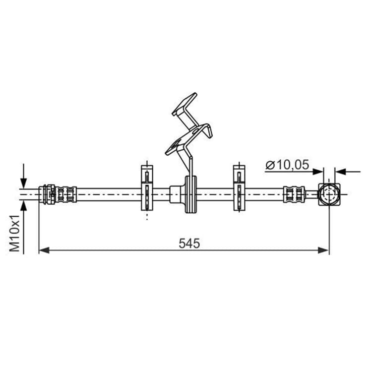 Bosch Bremsschlauch vorne links Mercedes M-Klasse von BOSCH