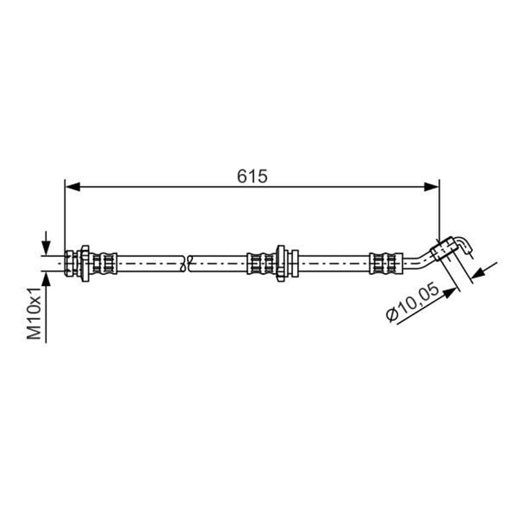 Bosch Bremsschlauch vorne links Nissan Micra Note von BOSCH