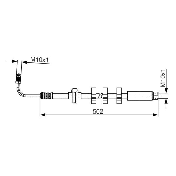 Bosch Bremsschlauch vorne links Peugeot 406 von BOSCH