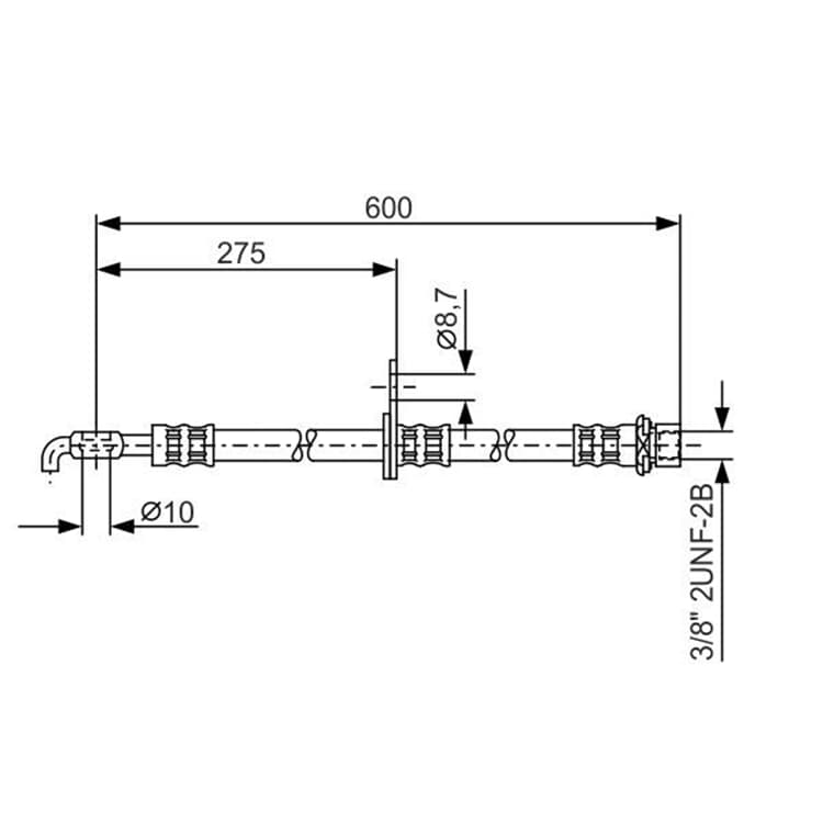 Bosch Bremsschlauch vorne links Toyota Avensis Corolla von BOSCH