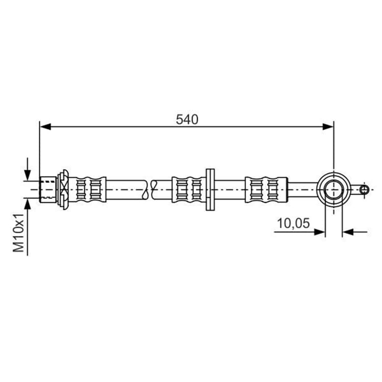 Bosch Bremsschlauch vorne links Toyota Yaris von BOSCH