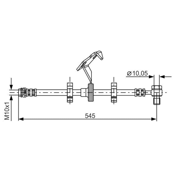 Bosch Bremsschlauch vorne rechts Mercedes M-Klasse von BOSCH