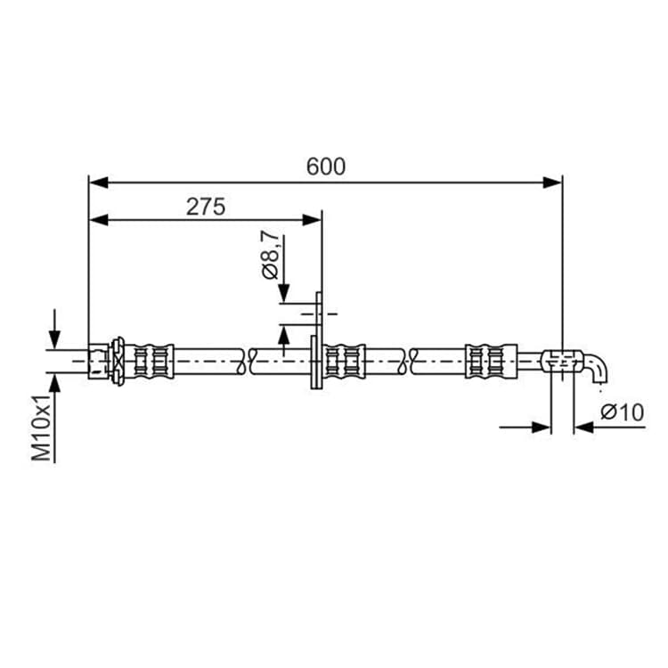 Bosch Bremsschlauch vorne rechts Toyota Avensis Corolla von BOSCH