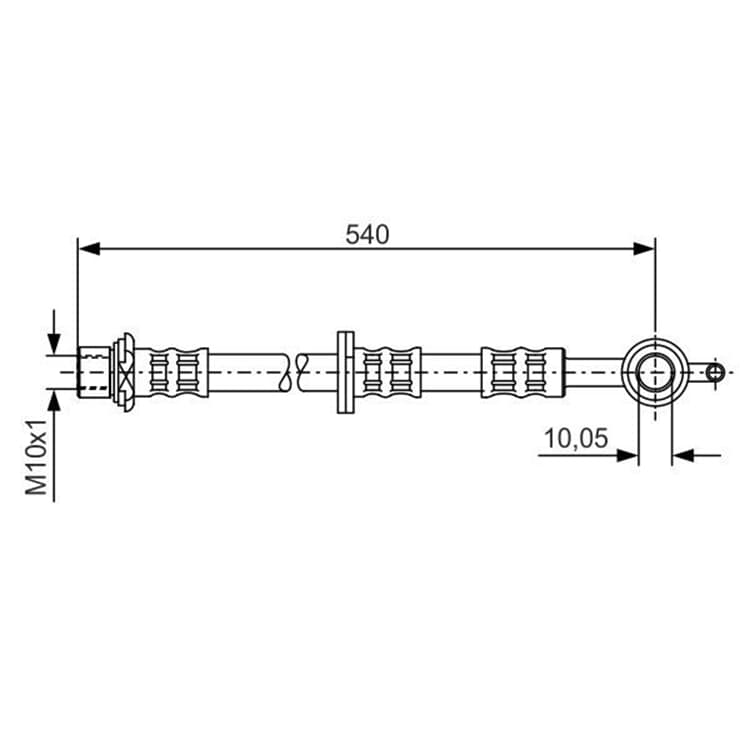 Bosch Bremsschlauch vorne rechts Toyota Yaris von BOSCH