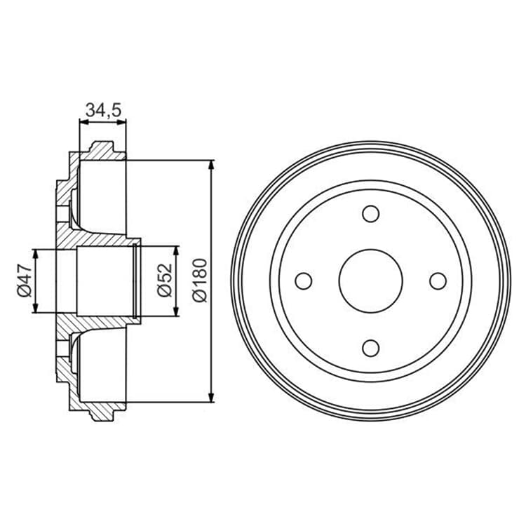 Bosch Bremstrommel Opel Agila Suzuki Alto Ignis von BOSCH