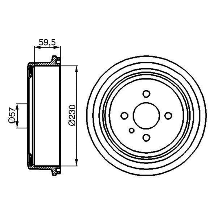 Bosch Bremstrommel Opel Ascona Combo Corsa Kadett Manta Rekord von BOSCH