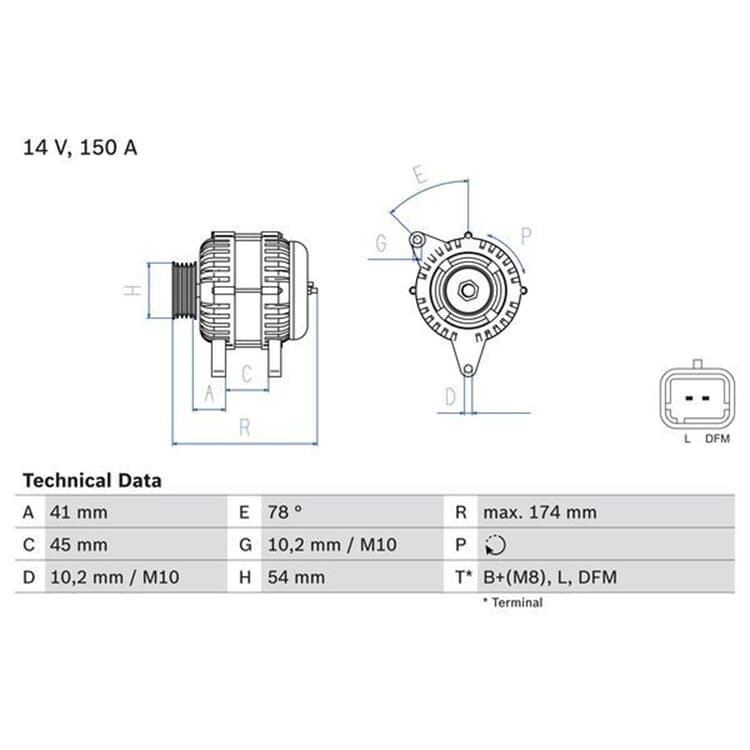 Bosch Generator Citroen Mitsubishi Peugeot von BOSCH