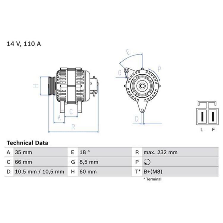 Bosch Generator Opel Astra Combo Corsa Meriva von BOSCH