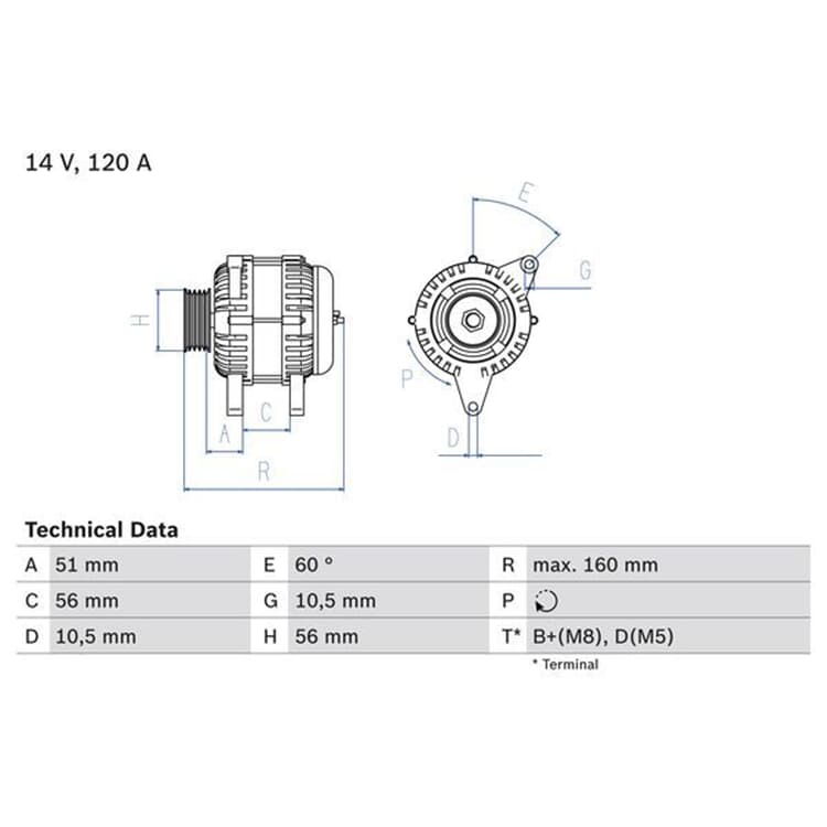 Bosch Generator Opel Calibra Omega Vectra Saab 900 9000 von BOSCH