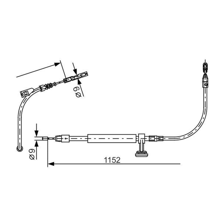 Bosch Handbremsseil Mercedes C-Klasse E-Klasse von BOSCH