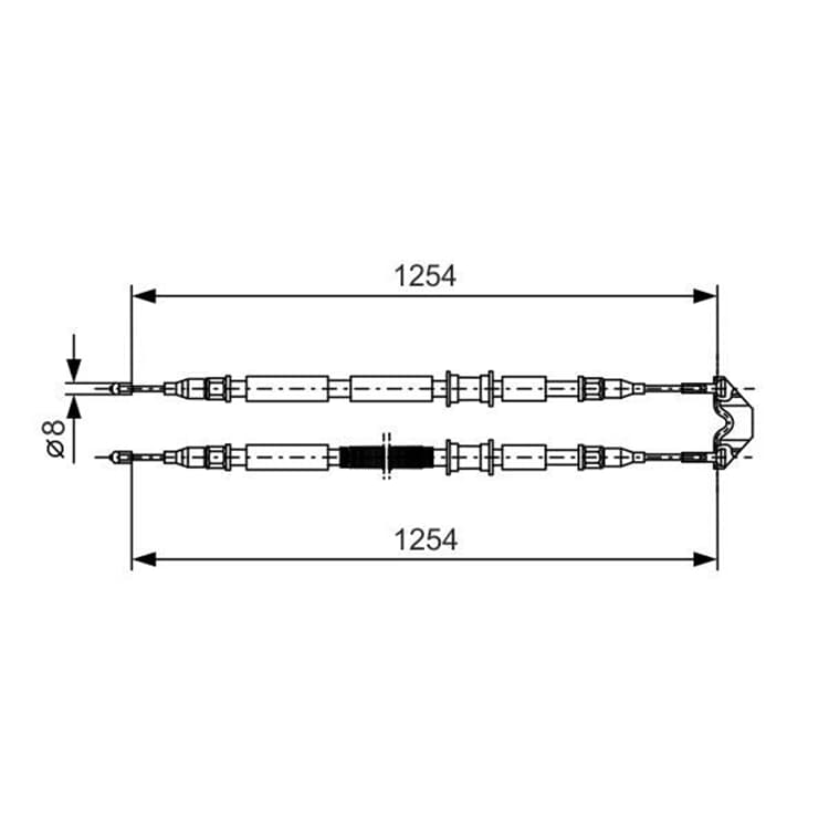 Bosch Handbremsseil Opel Astra von BOSCH