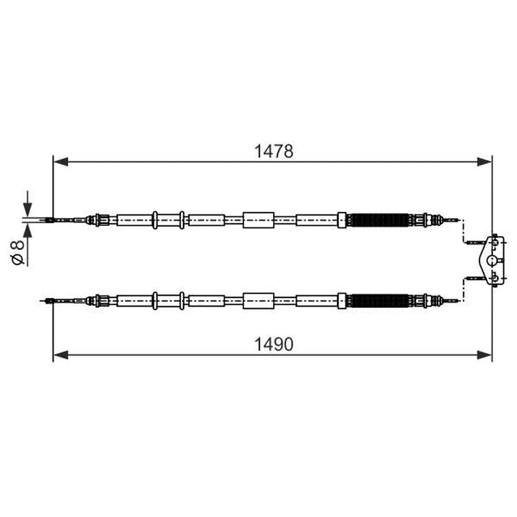 Bosch Handbremsseil Opel Corsa von BOSCH