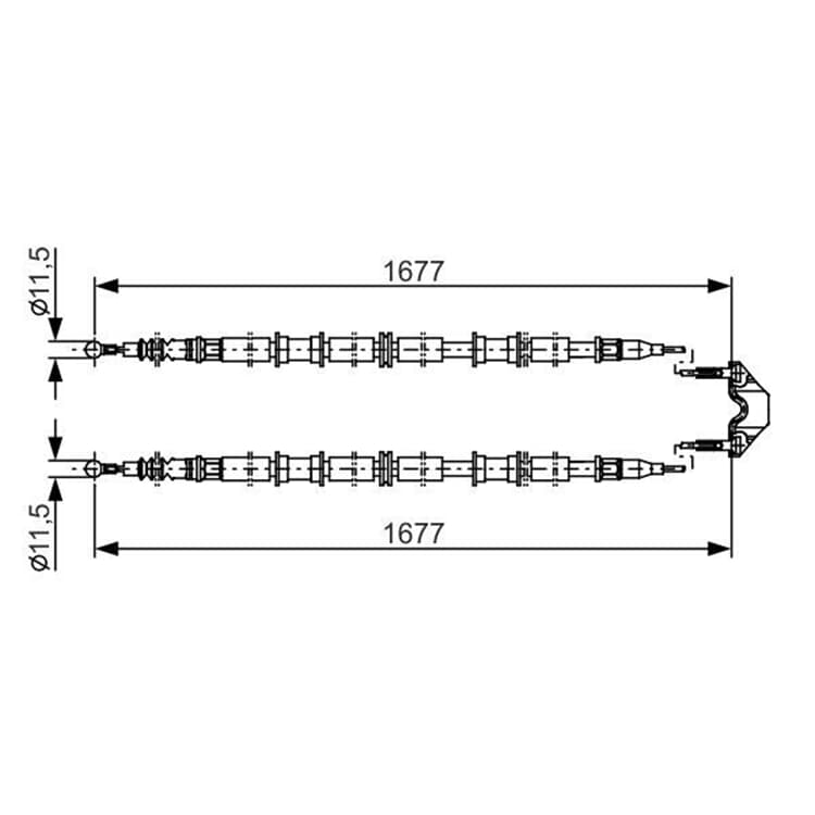 Bosch Handbremsseil Opel Zafira von BOSCH
