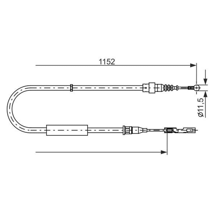 Bosch Handbremsseil hinten Audi A2 von BOSCH