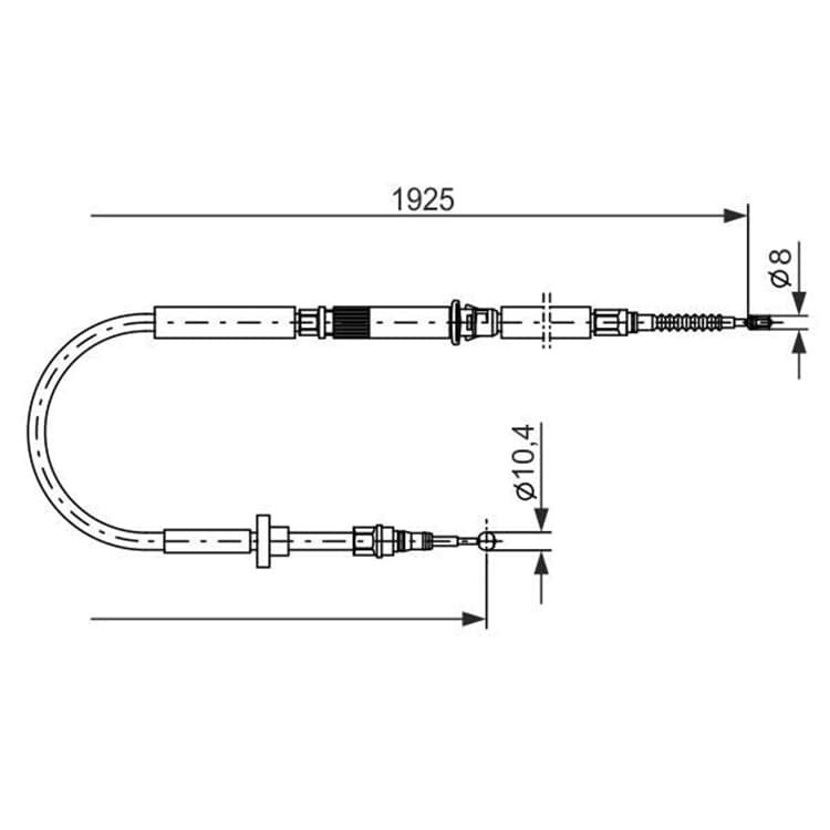 Bosch Handbremsseil hinten Audi A6 Allroad von BOSCH