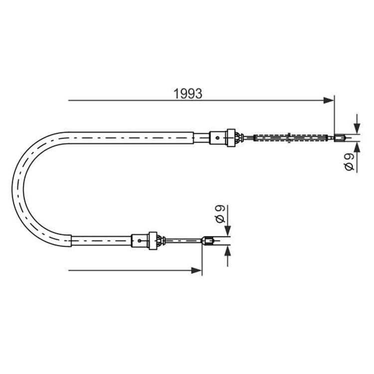 Bosch Handbremsseil hinten Dacia Logan Lada Largus von BOSCH