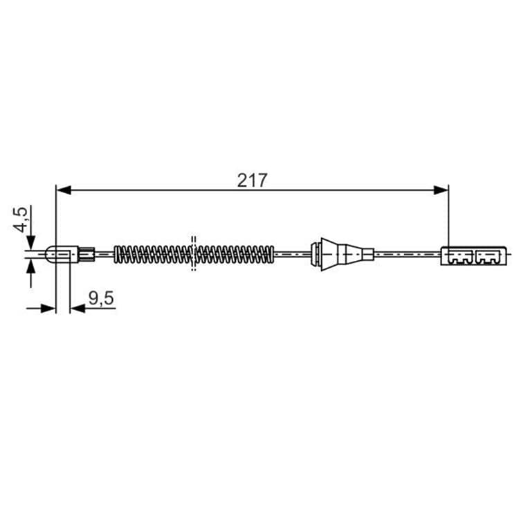 Bosch Handbremsseil hinten Opel Corsa von BOSCH