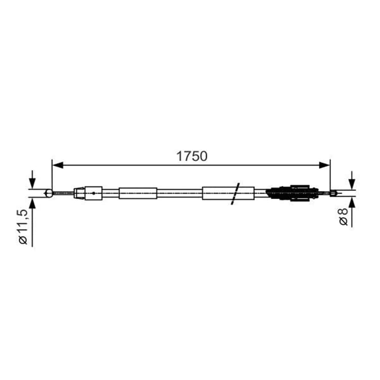 Bosch Handbremsseil hinten Porsche Cayenne VW Touareg von BOSCH