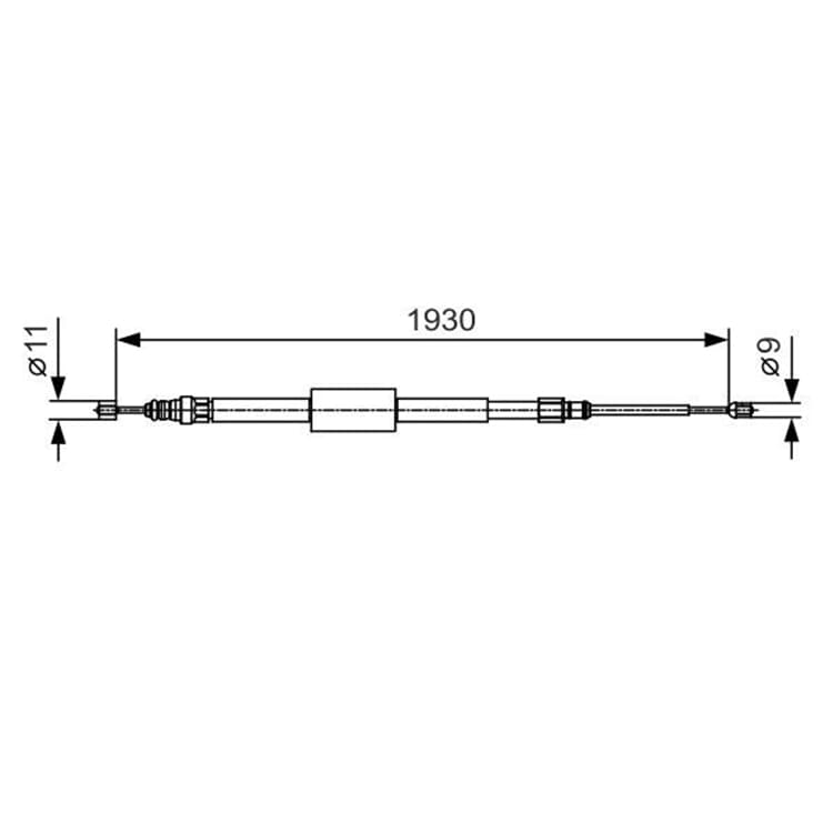 Bosch Handbremsseil hinten Renault Megane von BOSCH