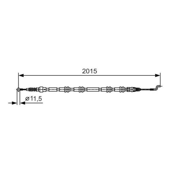 Bosch Handbremsseil hinten VW California Multivan Transporter von BOSCH