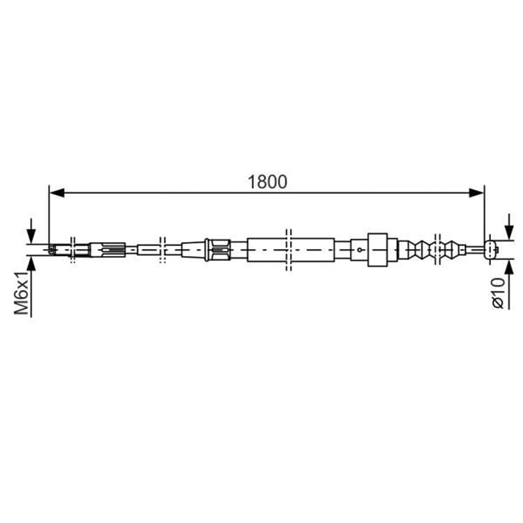 Bosch Handbremsseil hinten VW Golf Jetta von BOSCH