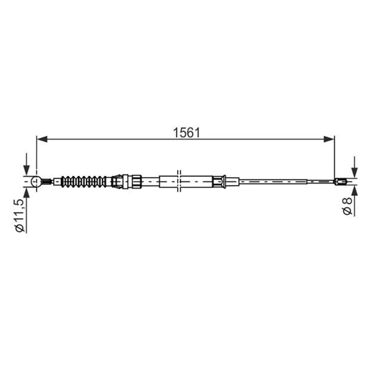 Bosch Handbremsseil hinten VW Touran von BOSCH