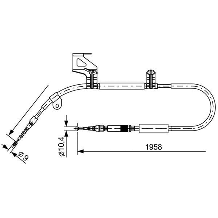 Bosch Handbremsseil hinten links Audi A6 von BOSCH