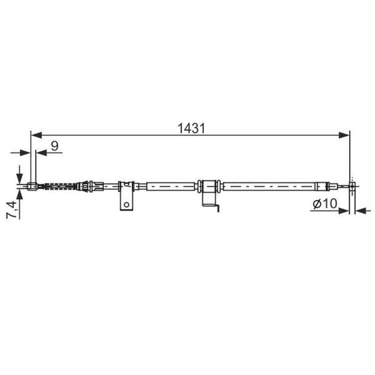 Bosch Handbremsseil hinten links Chevrolet Captiva Opel Antara von BOSCH