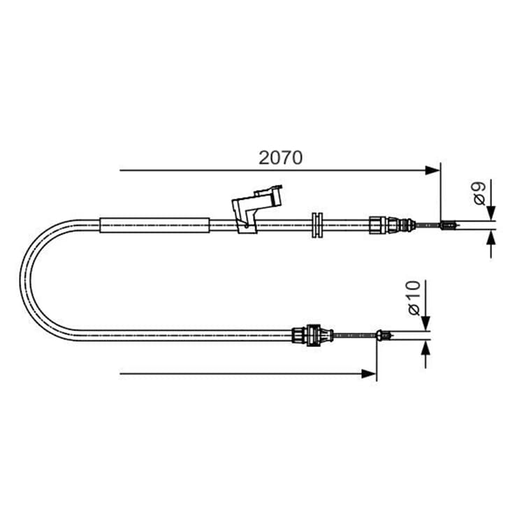 Bosch Handbremsseil hinten links Ford Galaxy S-Max von BOSCH