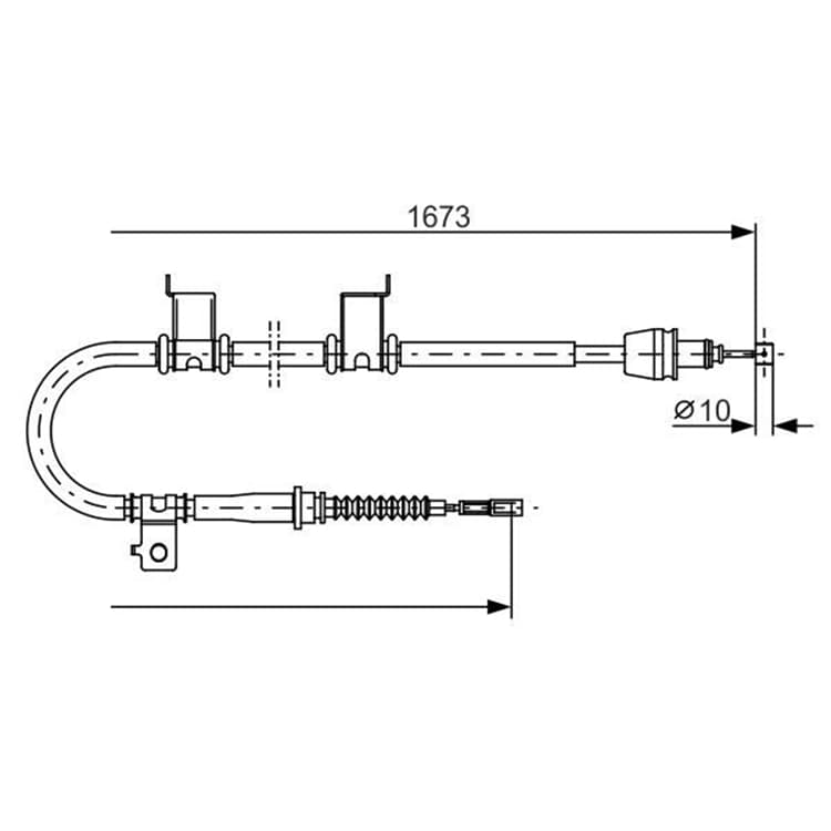 Bosch Handbremsseil hinten links Kia Ceed Pro von BOSCH