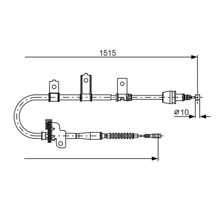 Bosch Handbremsseil hinten links Kia Picanto von BOSCH