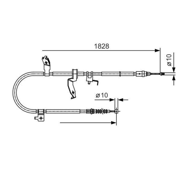 Bosch Handbremsseil hinten links Mazda 5 von BOSCH