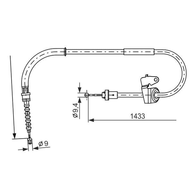 Bosch Handbremsseil hinten links Mini Mini von BOSCH