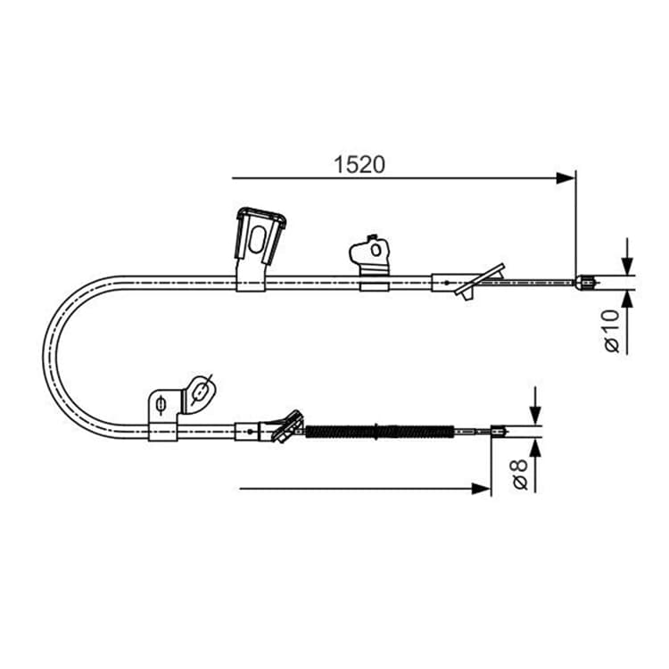 Bosch Handbremsseil hinten links Toyota Yaris von BOSCH