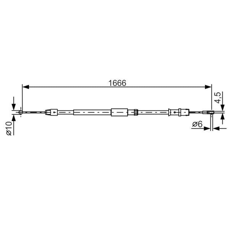 Bosch Handbremsseil hinten links rechts Mercedes Sprinter VW Crafter von BOSCH