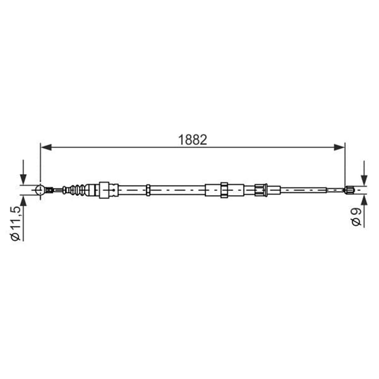 Bosch Handbremsseil hinten links rechts Skoda Roomster von BOSCH