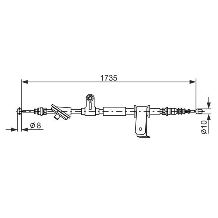 Bosch Handbremsseil hinten rechts Alfa Romeo 159 von BOSCH