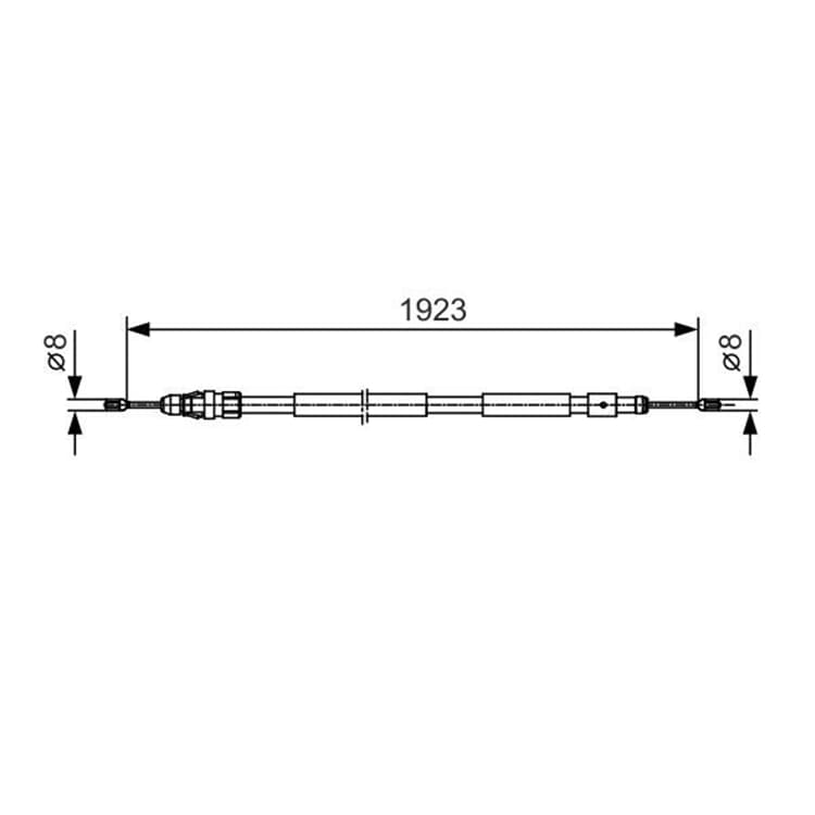 Bosch Handbremsseil hinten rechts Citroen Berlingo Peugeot Partner von BOSCH