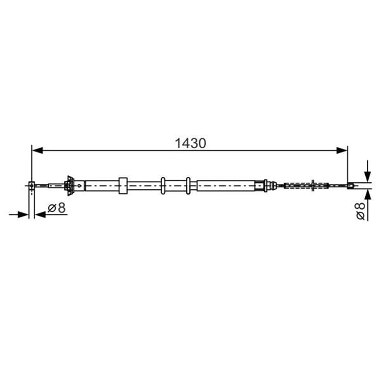 Bosch Handbremsseil hinten rechts Ford Fiesta Ka von BOSCH