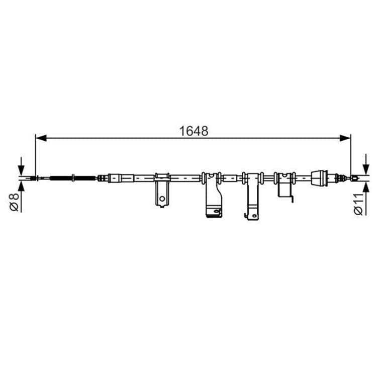 Bosch Handbremsseil hinten rechts Hyundai I20 von BOSCH