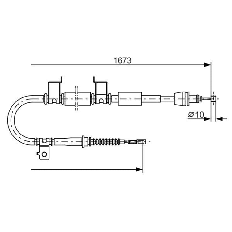 Bosch Handbremsseil hinten rechts Kia Ceed Pro von BOSCH