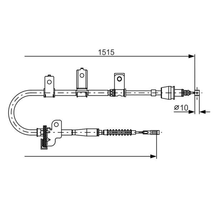 Bosch Handbremsseil hinten rechts Kia Picanto von BOSCH